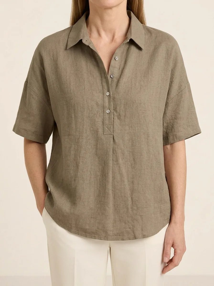 Helene | Collared Blouse - Tillybelle