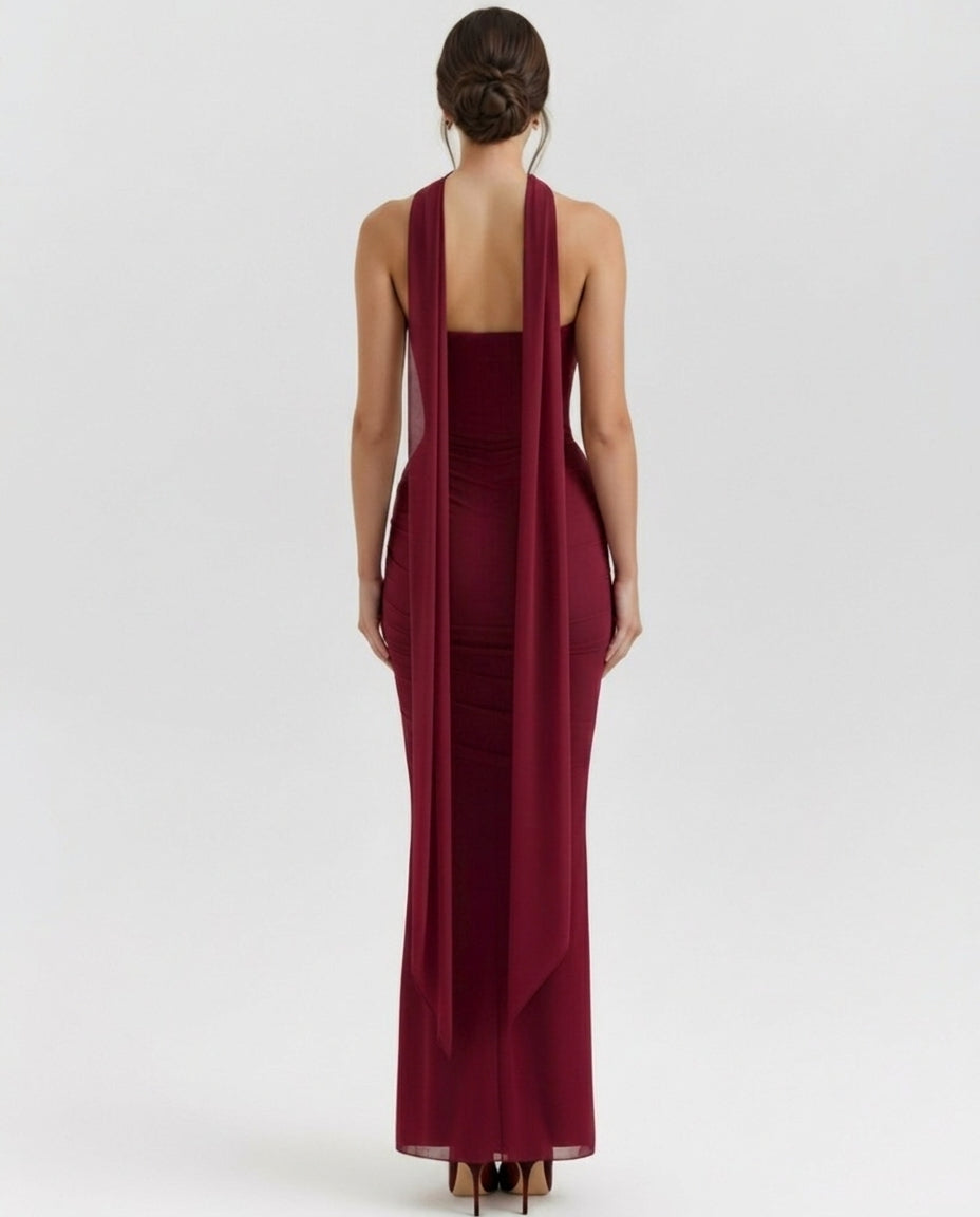 Liora | Mesh Corset Maxi Set