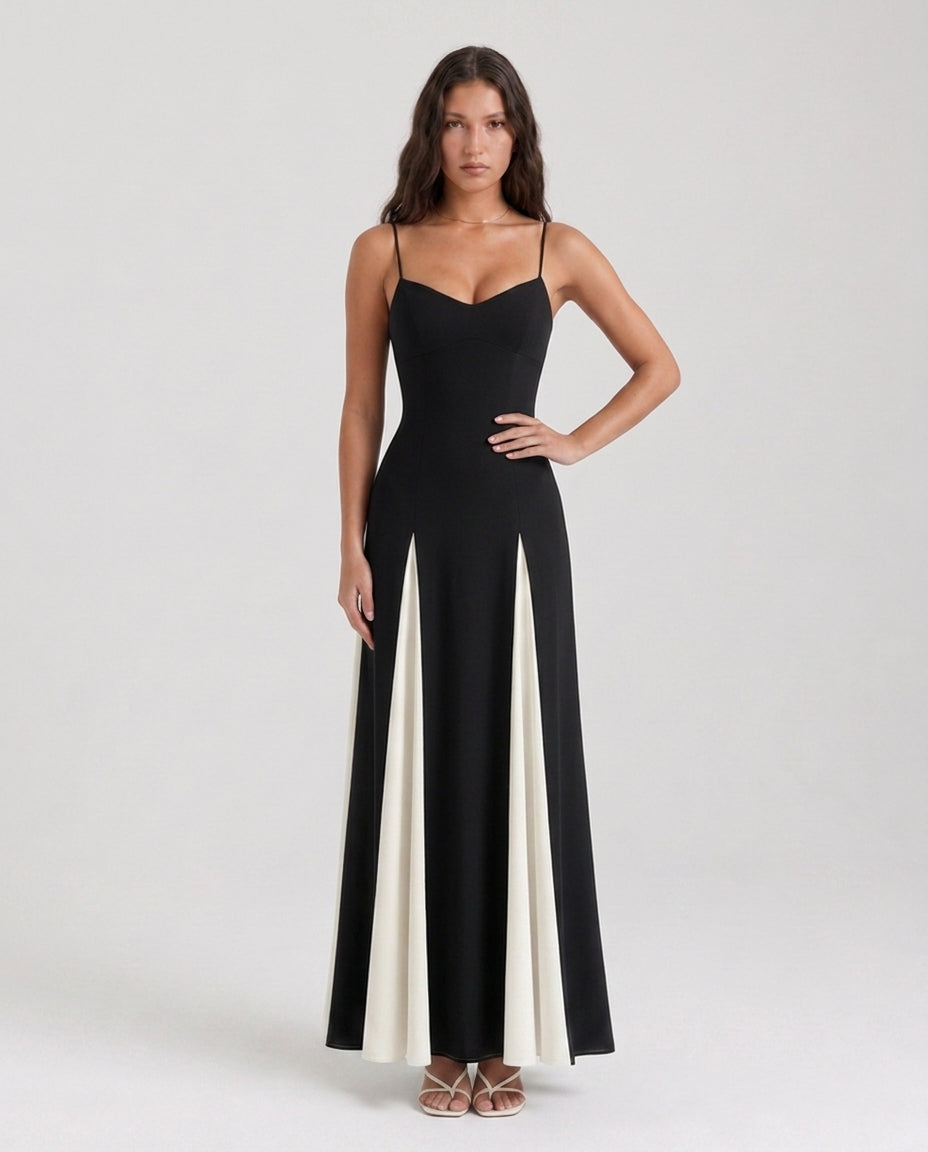 Riviera | Paneled A-Line Maxi Dress