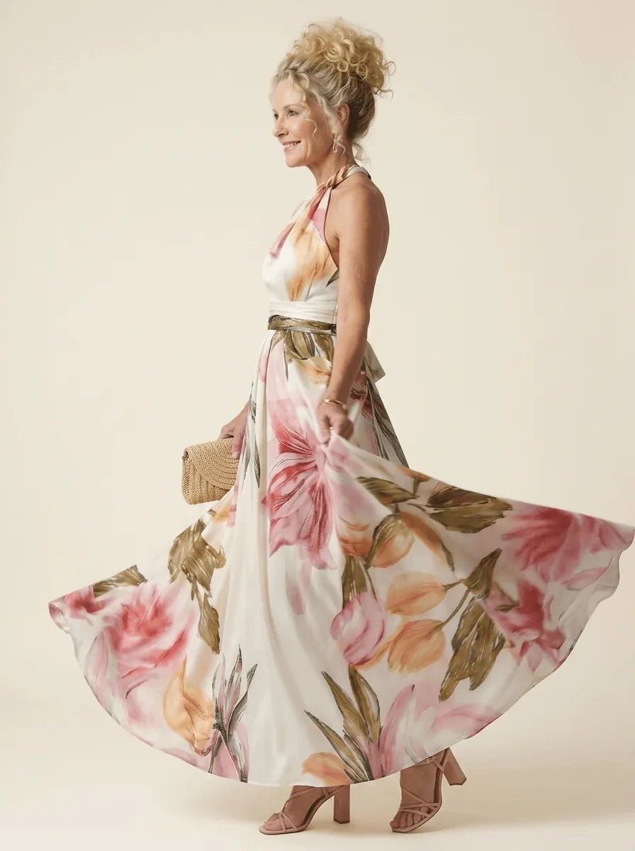 Isla | Light Floral Maxi Dress - Tillybelle
