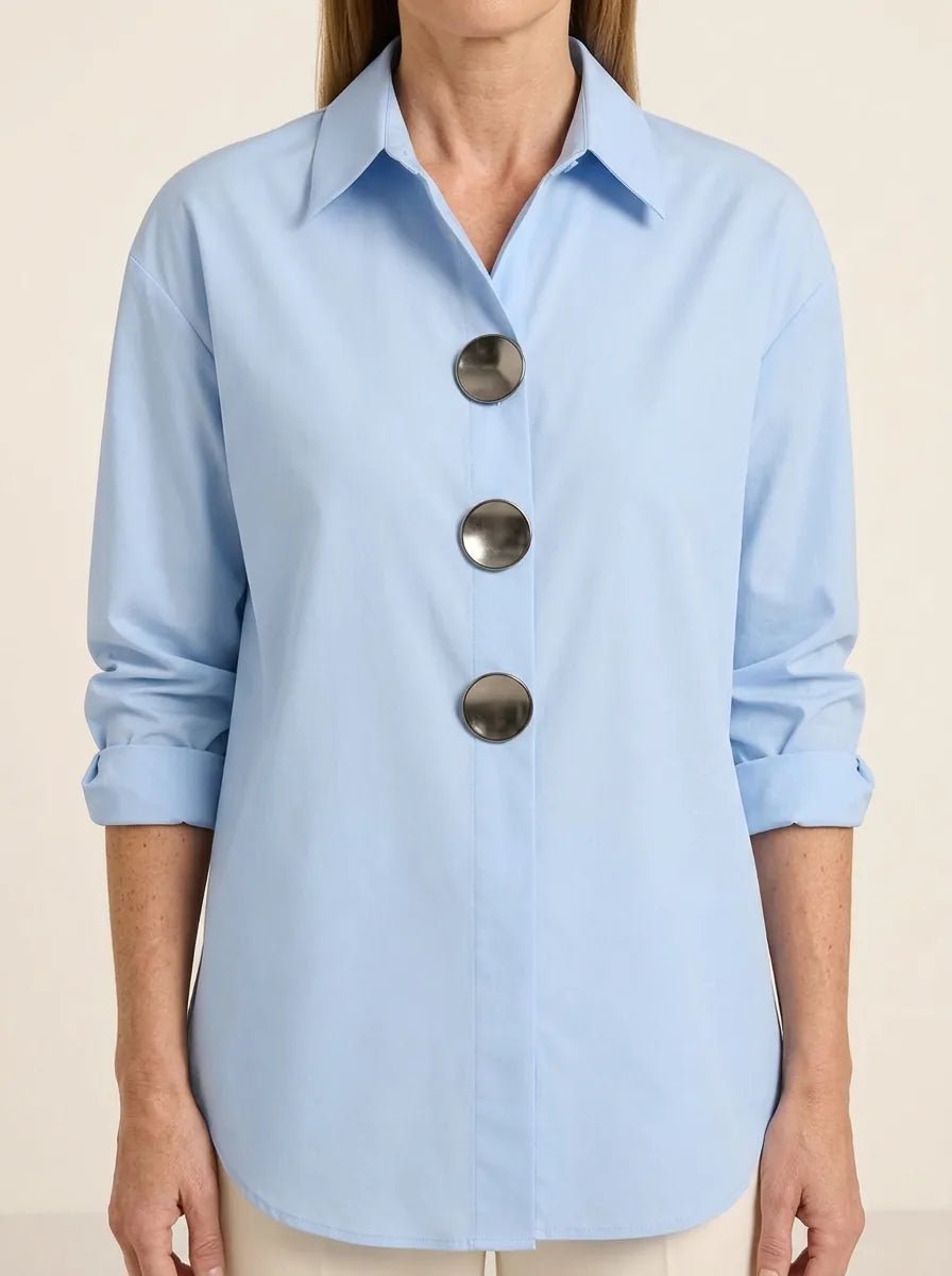 Lennox | Statement Button Blouse - Tillybelle