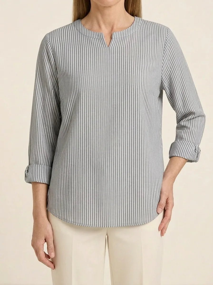 Rhea | Pinstripe Blouse - Tillybelle